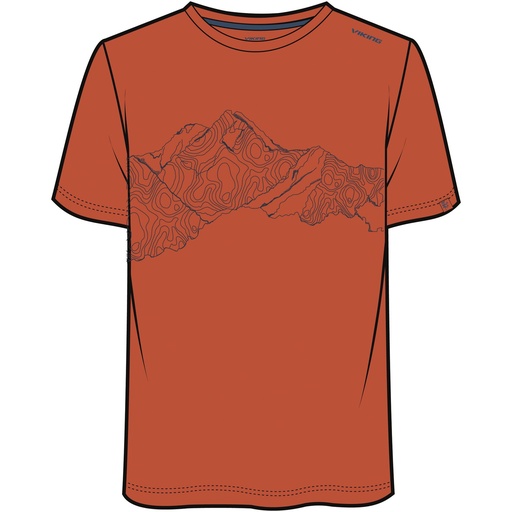 men's t-shirt Viking  Lenta Bamboo Light orange/navy