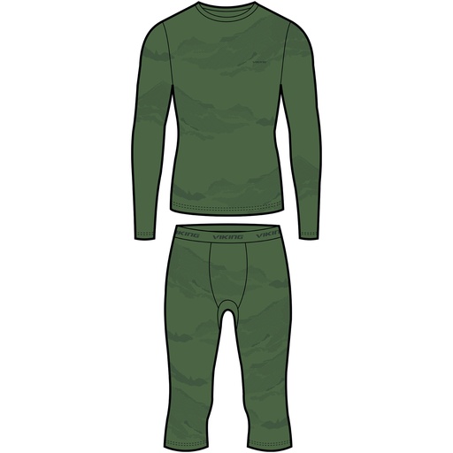 pánske termoprádlo Viking Gasher Man 3/4 Set olive