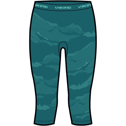 termoprádlo Viking Gasher Lady 3/4 nohavice turquise