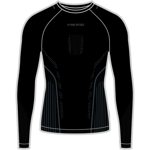 pánske termoprádlo Viking Eiger 2.0 Longsleeve black/grey