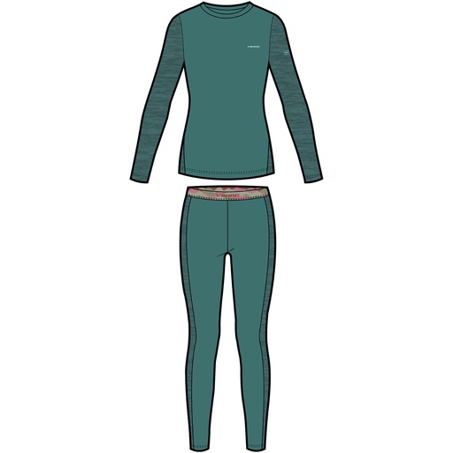dámske termoprádlo Viking Novena Lady Set green