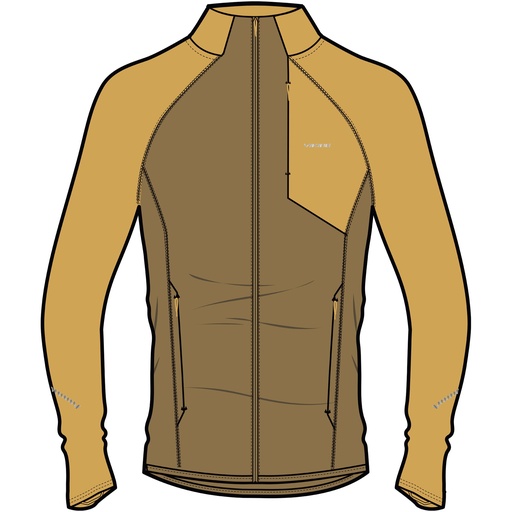 [740/27/9285/8764] pánska mikina Viking Birger Man brown/yellow