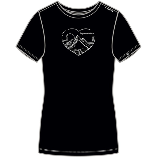 [500/22/5540/0901] women's t-shirt Viking Lenta Bamboo Light Lady black/white